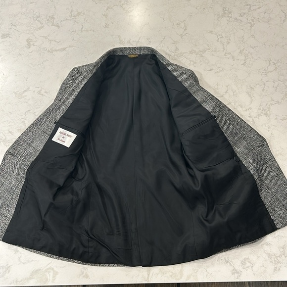 Vintage Adam’s Row by Richman Tweed Wool Double Breasted Blazer Suite Jacket 36R - Picture 8 of 16